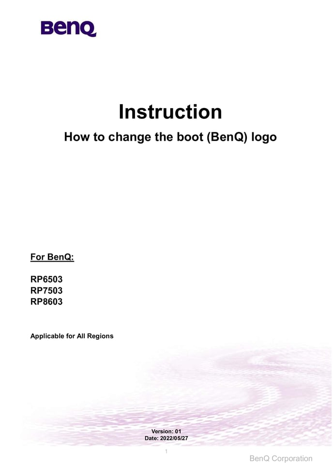 How to change the boot (BenQ) logo