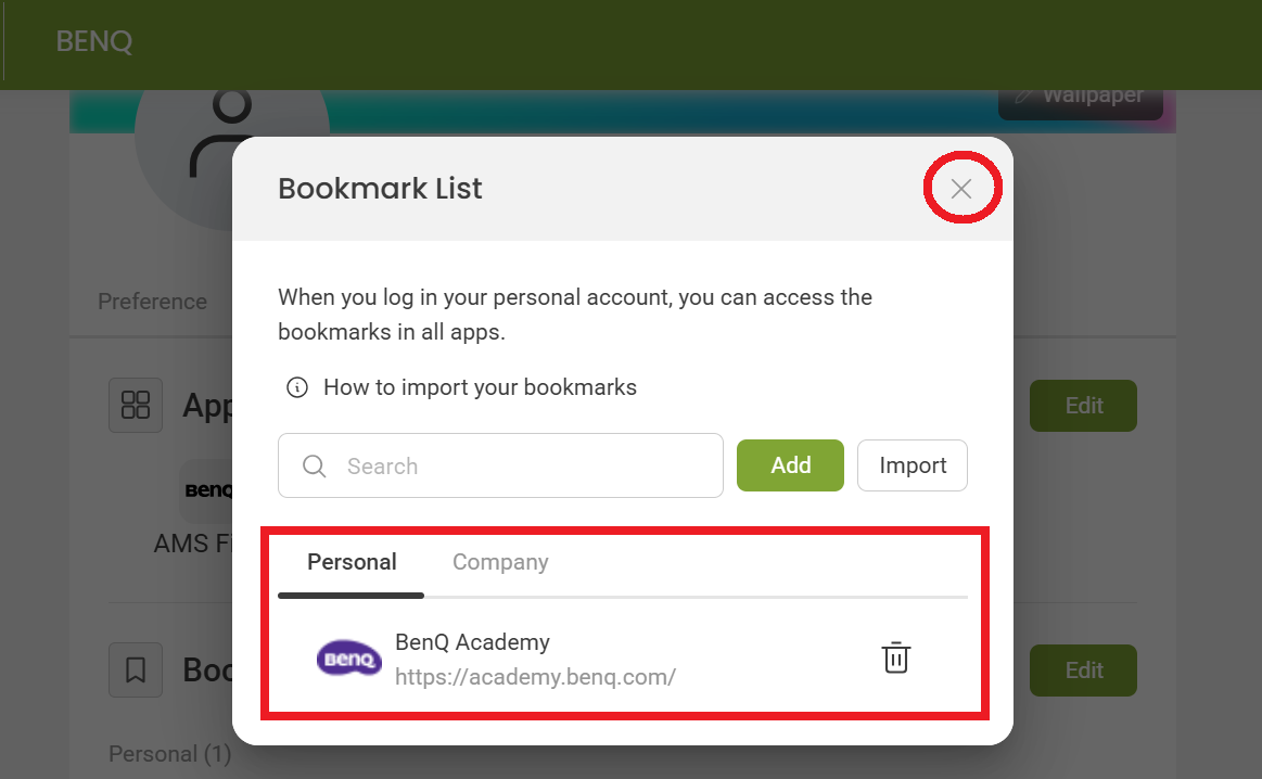 [ITS/Teacher] How to set personal bookmarks from AMS?